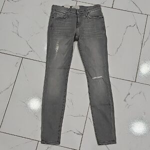 NWT Current/Elliott Women's Gray Fade Destroy Jeans